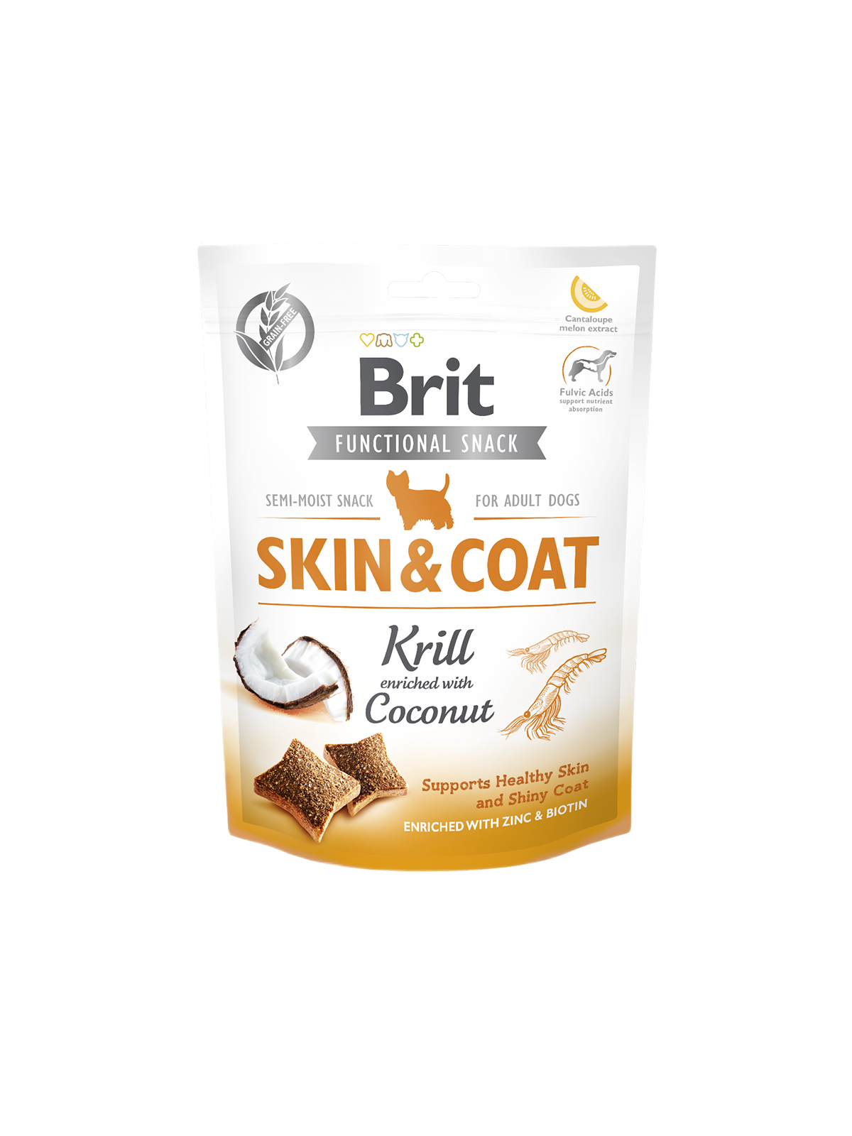Brit Care Snack Funcional Semiblando Skin&Coat Krill y Coco
