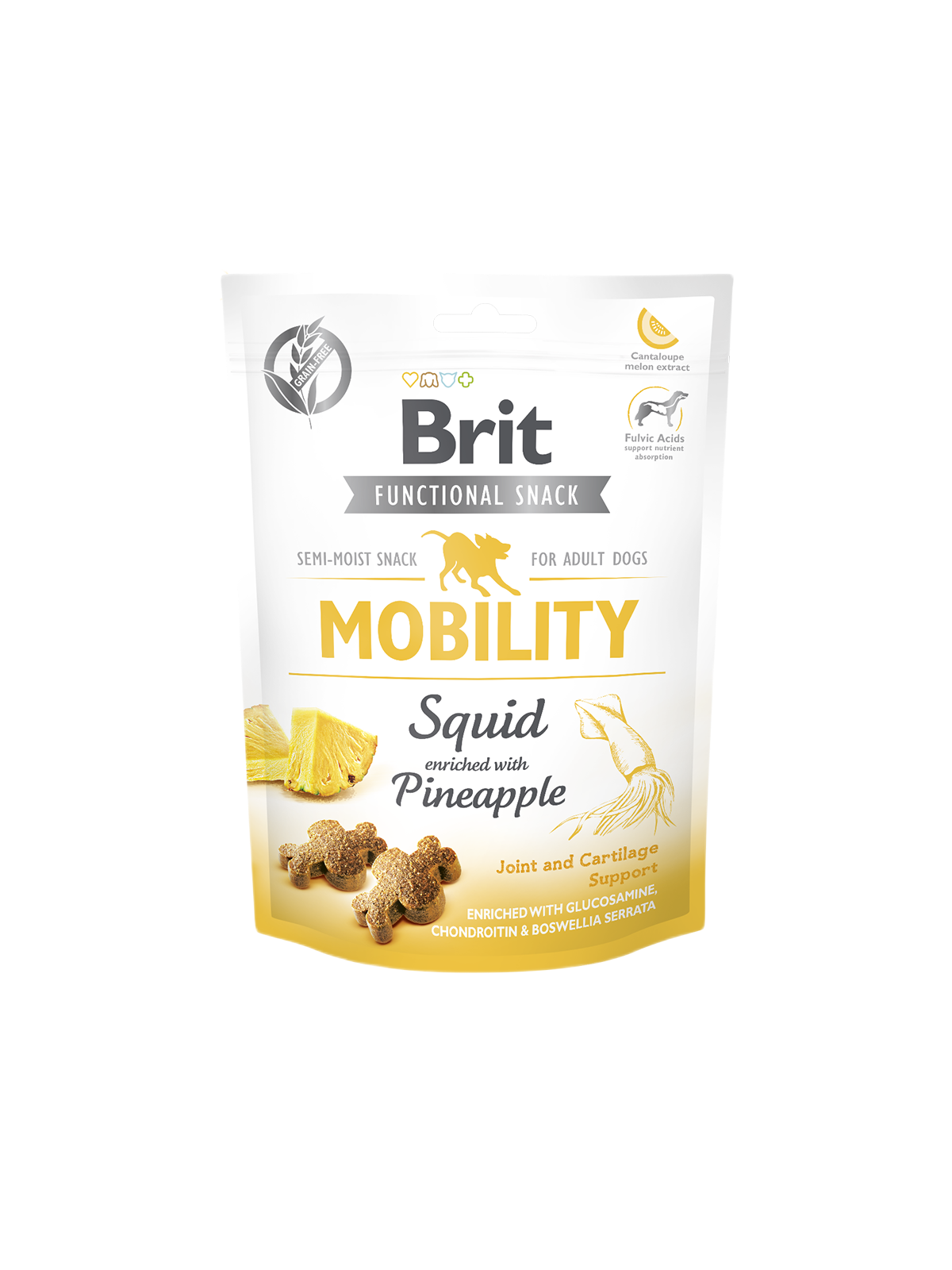 Brit Care Snack Funcional Semiblando Mobility Calamar y piña