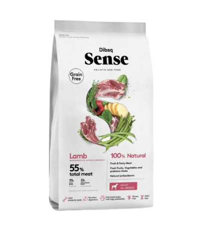 Pienso holístico DIBAQ SENSE Grain free Cordero para perros sin cereales