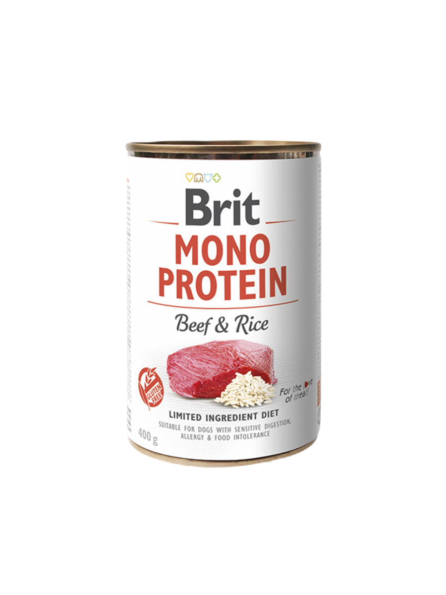 Brit Monoprotein- Lata Ternera y Arroz 400g