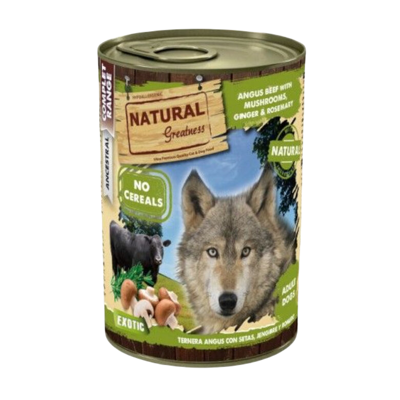 Natural Greatness - Lata Ternera Angus con setas, jengibre y romero