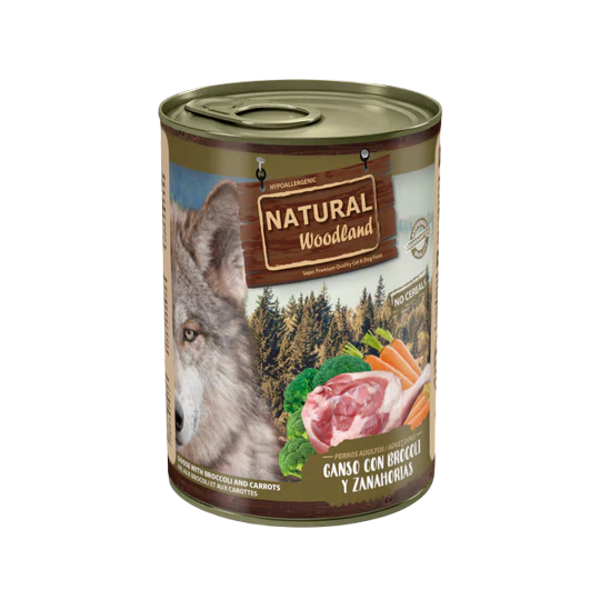 Natural Woodland - Lata Ganso con Brócoli y zanahoria