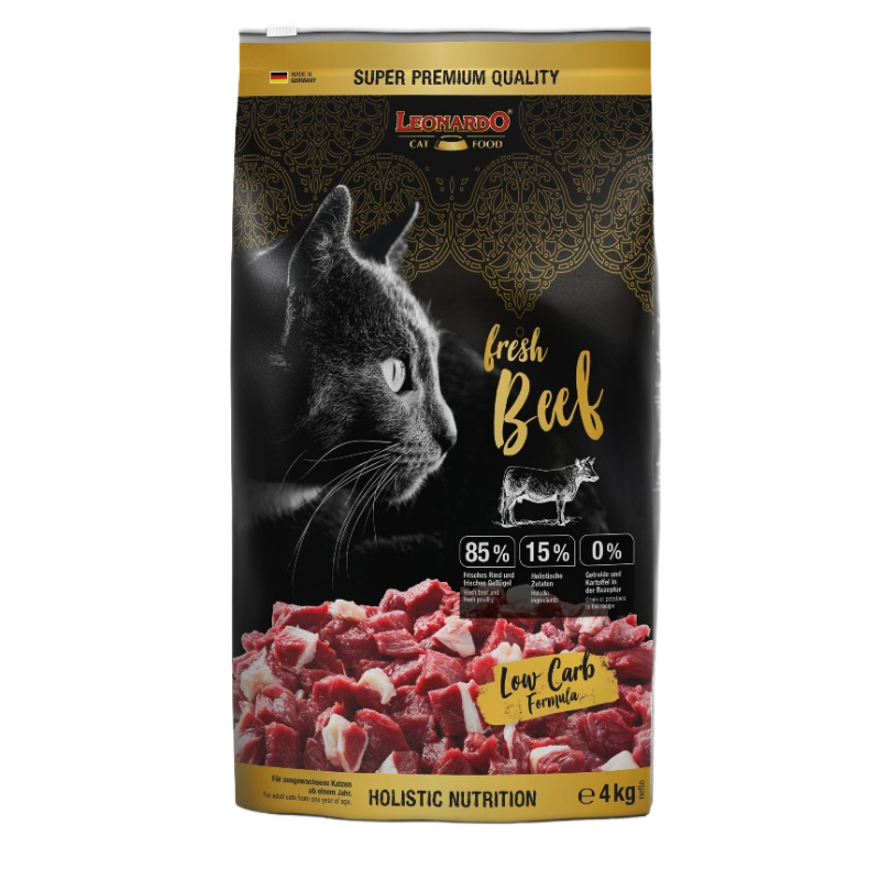 Pienso LEONARDO FRESH BEEF Ternera y Aves de Corral para gato