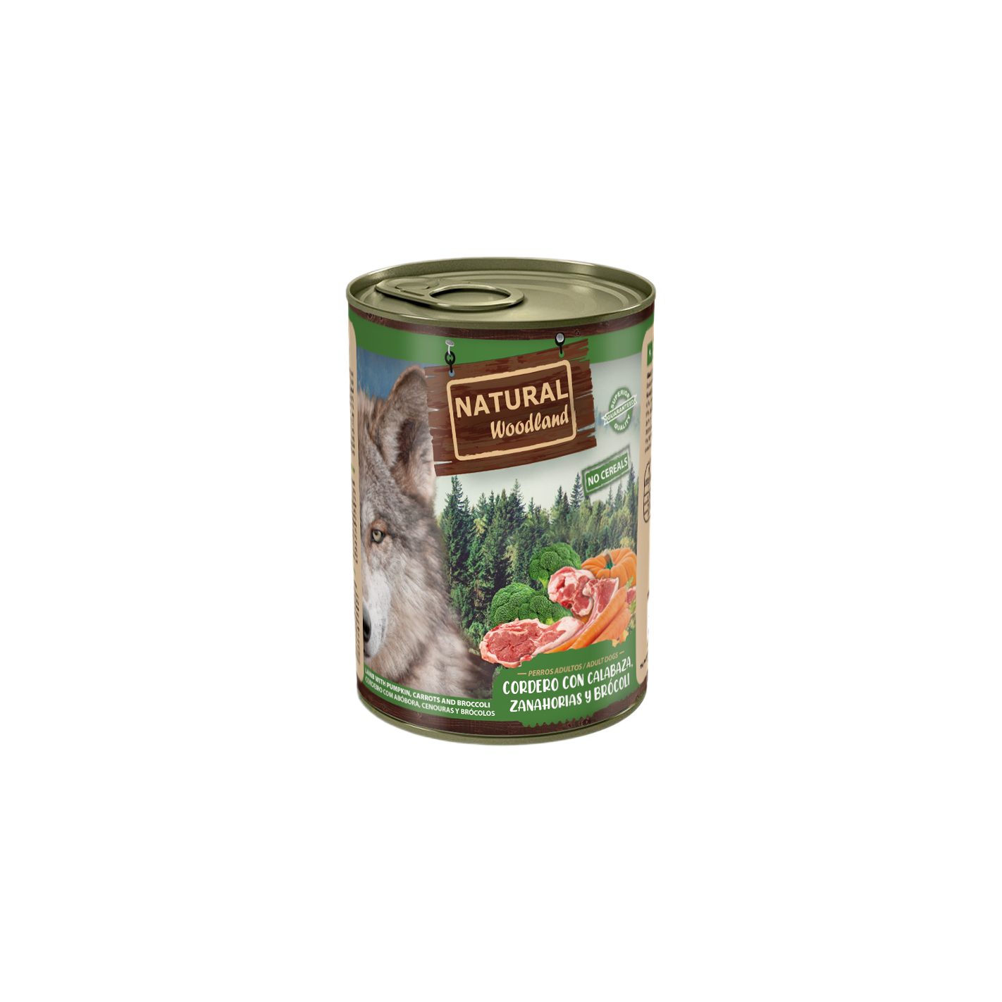 Natural Woodland - Lata Cordero con Calabaza, Zanahoria y Brócoli
