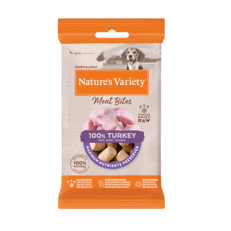 Nature´s Variety Meat Bites Snack Pavo liofilizado 20g