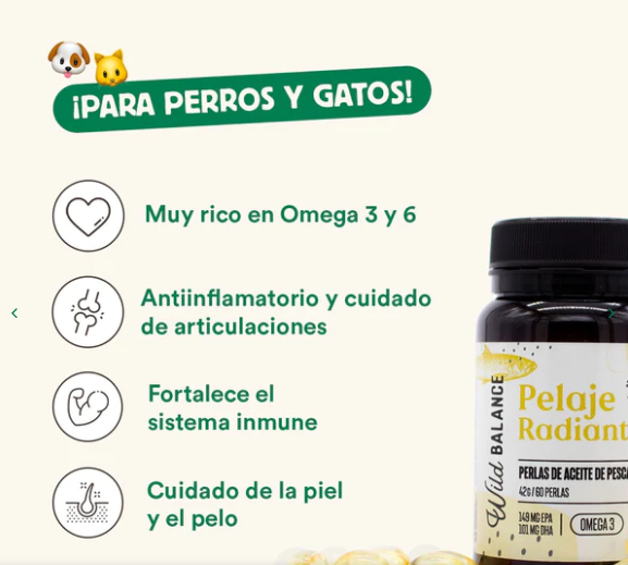 Las capsulas de Omega3 de Wild Balance son perfectas para la salud de la piel y pelo de nuestros peludos. Apto para perros y gatos. Descubre más en Shop Animal Spirit.