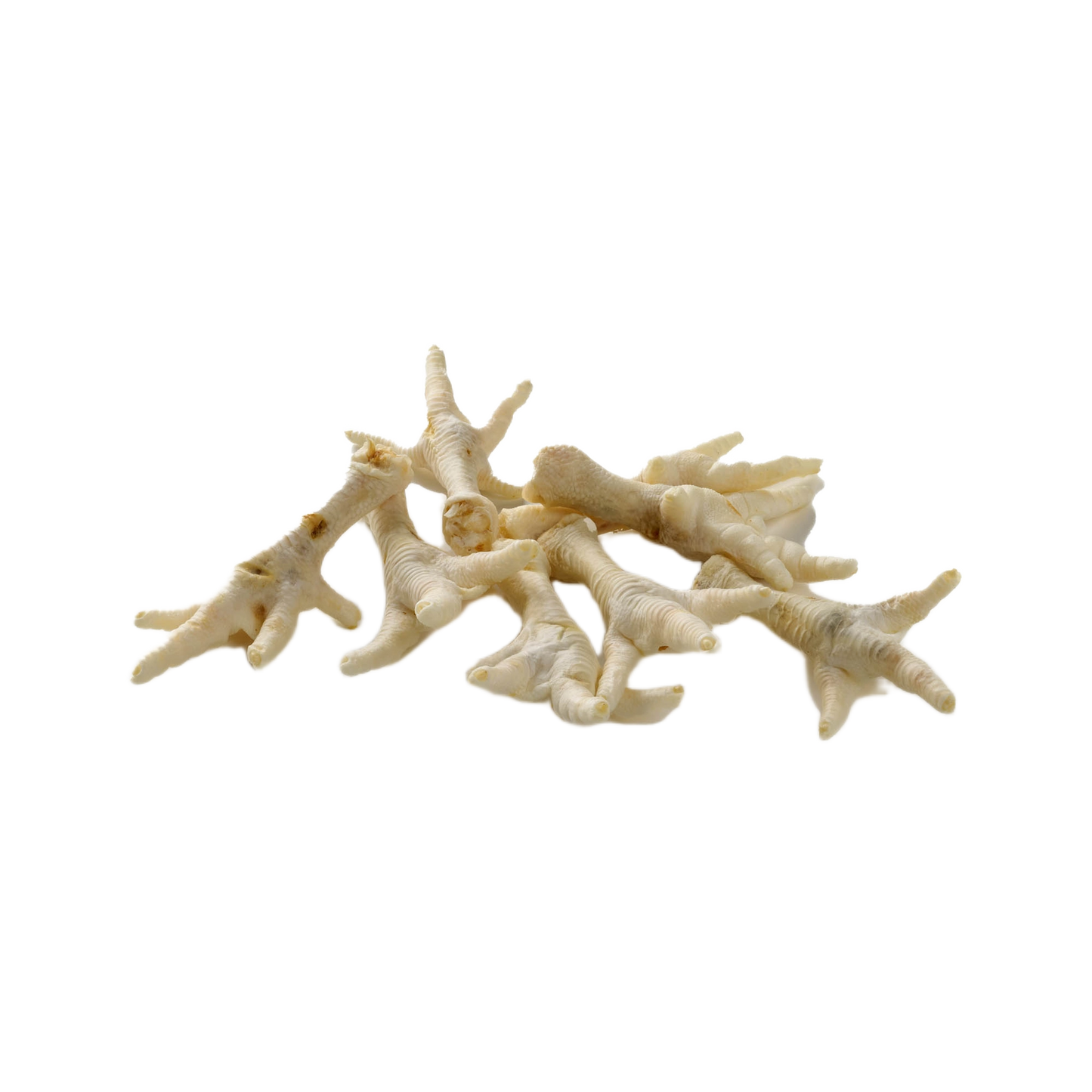 Snack natural patas de pollo puffed blancas para perros