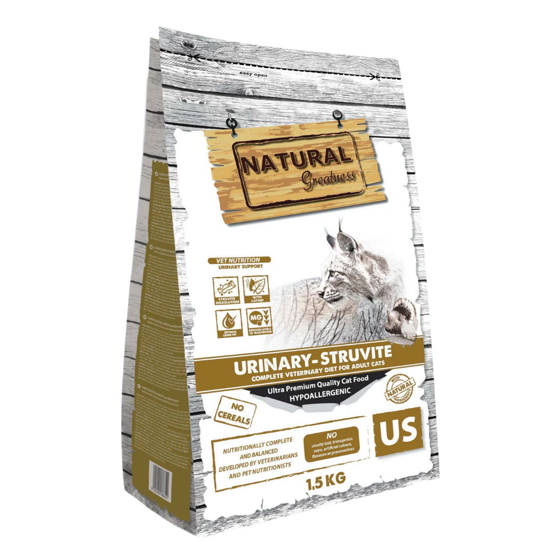 Pienso NATURAL GREATNESS Urinary-Struvite para gatos, dieta veterinarias.