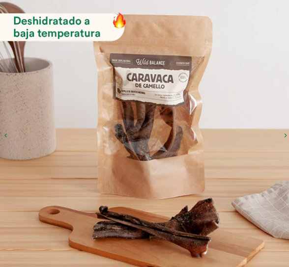 La caravaca de camello es un snack natural de dureza alta ideal para perros con alergias. Descubre más en Shop Animal Spirit