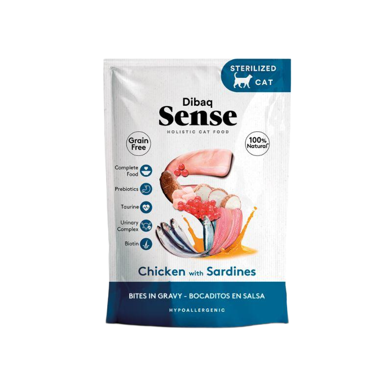 DIBAQ SENSE Bocaditos en Salsa Pollo con sardinas