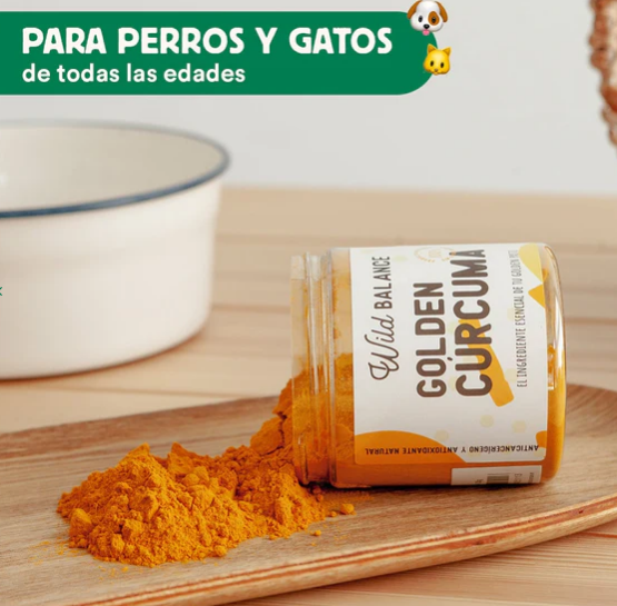 La golden cúrcuma es un suplemento natural para perros y gatos. Ayuda a prevenir y tratar el cáncer, minimiza los síntomas de la Leishmania, ayuda a tratar los problemas digestivos y las alergias, entre otros muchos beneficios. Descubre más productos en Shop Animal Spirit