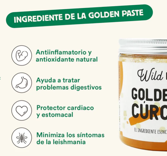 La golden cúrcuma es un suplemento natural para perros y gatos. Ayuda a prevenir y tratar el cáncer, minimiza los síntomas de la Leishmania, ayuda a tratar los problemas digestivos y las alergias, entre otros muchos beneficios. Descubre más productos en Shop Animal Spirit