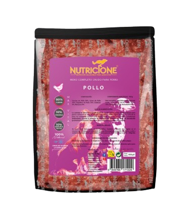Los menú BARF de Nutricione son completos para perros de todas las razas y edades, ideales para comenzar con alimentación natural. Son monoproteico de pollo para perros con alergias o intolerancias. Descubre más en Shop Animal Spirit.