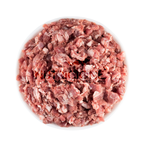 Nutricione BARF todo carne de cerdo es un alimento natural para perros y gatos congelado. 100%carne de cerdo. Descubre más alimentación natural en Shop Animal Spirit