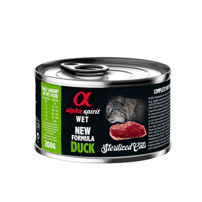 ALPHA SPIRIT Latas para Gatos  pato esterilizado