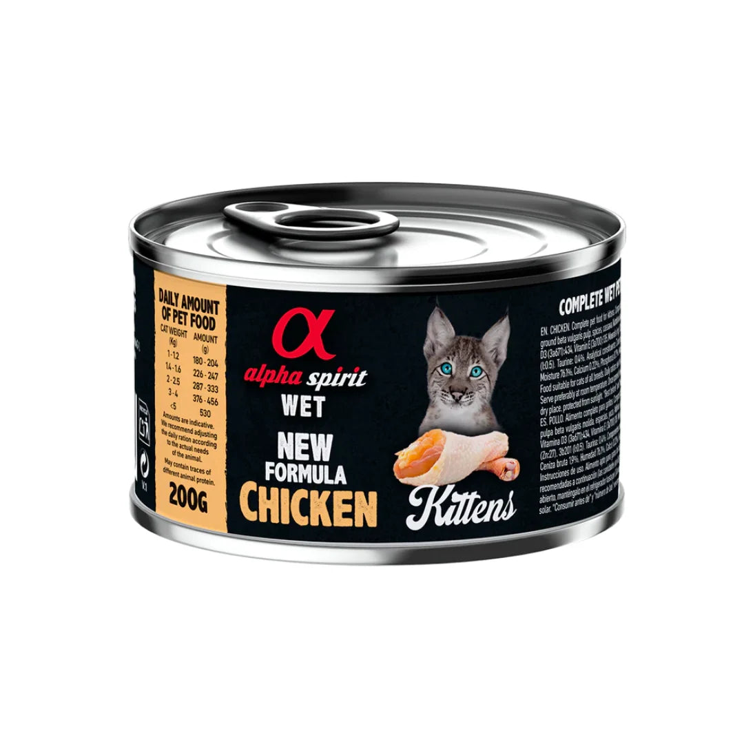 ALPHA SPIRIT Latas para Gatos  pollo kitten