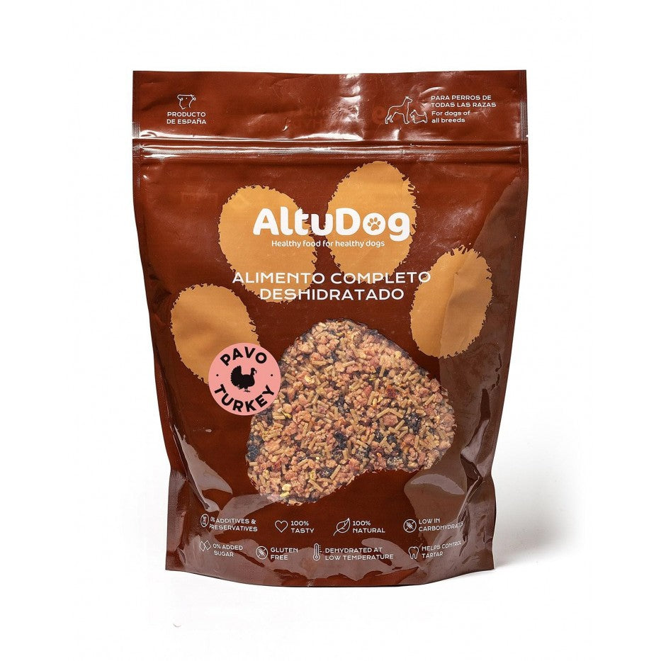 ALTUDOG Comida Deshidratada Menú Pavo con Arroz para perros