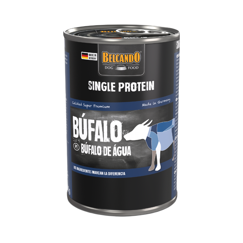 Latas Belcando Single Monoprotein para perros de búfalo de agua
