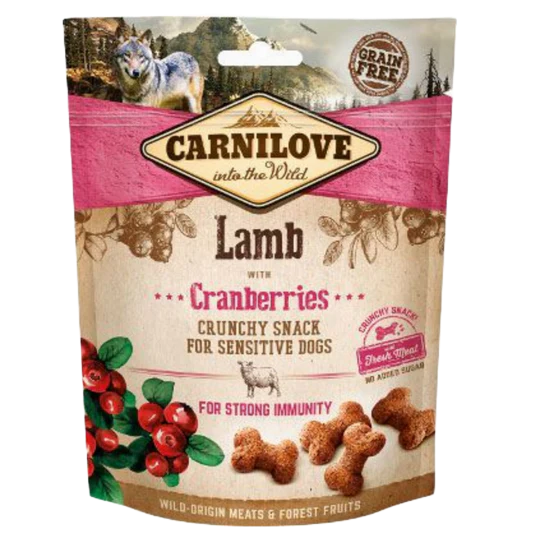 CARNILOVE Crunchy Bocaditos Cordero y arándanos