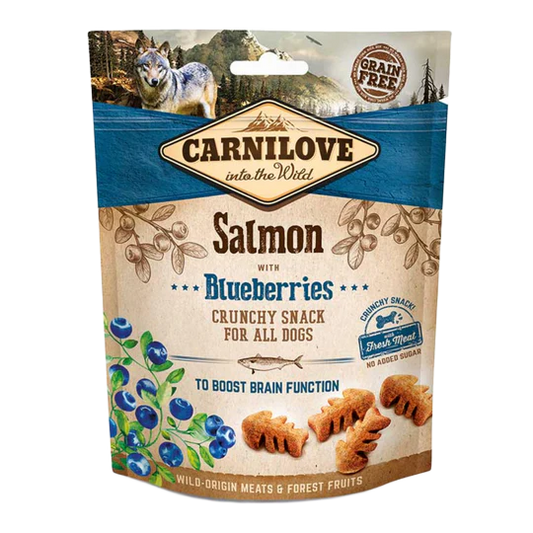 CARNILOVE Crunchy Bocaditos Salmón y arándanos