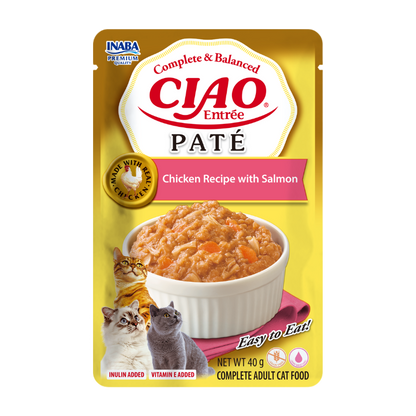 CIAO Entrée Paté CAT para gatos pollo con salmón