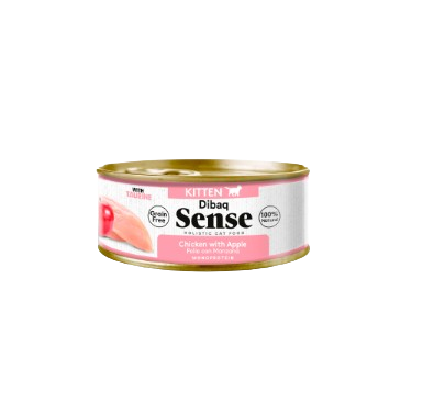 Dibaq Sense Cat&nbsp;para gatitos está cocinada con carne fresca de pollo y manzana. Pensada para los gatitos ya que está elaborada con taurina, un aminoácido esencial para el correcto crecimiento y desarrollo de los gatitos en sus primeros meses de vida.&nbsp;

Textura en fillets, atractivo para el paladar de los gatos que les permite mordisquear los trocitos desmigajados.
Hipoalergénico, ideal para alergias e intolerancias.