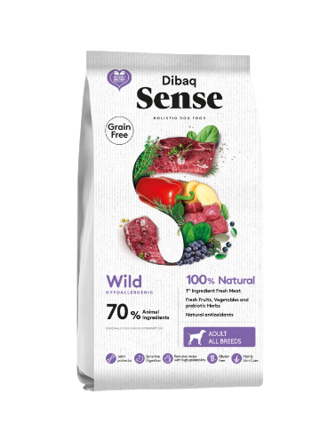 Pienso DIBAQ SENSE Grain free Jabalí y ciervo sin cereales para perros