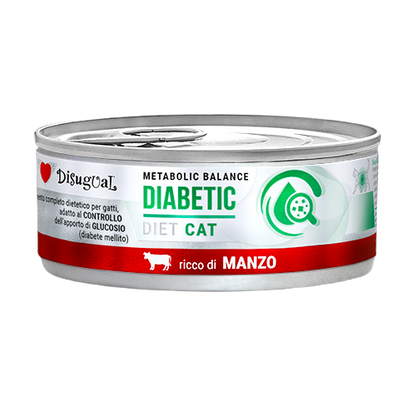Lata Disugual diabetic para gatos  de ternera
