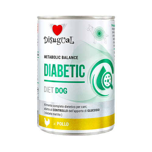 Disugual Lata Diabetic para perros de pollo