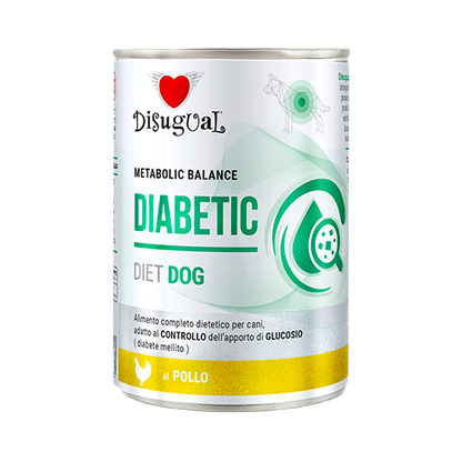 Disugual Lata Diabetic para perros de pollo