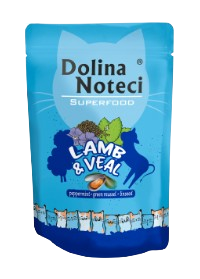 Los sobres de Dolina Noteci Superfood está elaborada con ingredientes naturales de alta calidad con un 80% de carne y sin cereales, además de contener superalimentos para darle la mejor alimentación a tu gato. Tienda de alimentación animal Shop Animal Spirit en La Puebla de Montalban (Toledo). Envíos a domicilio.