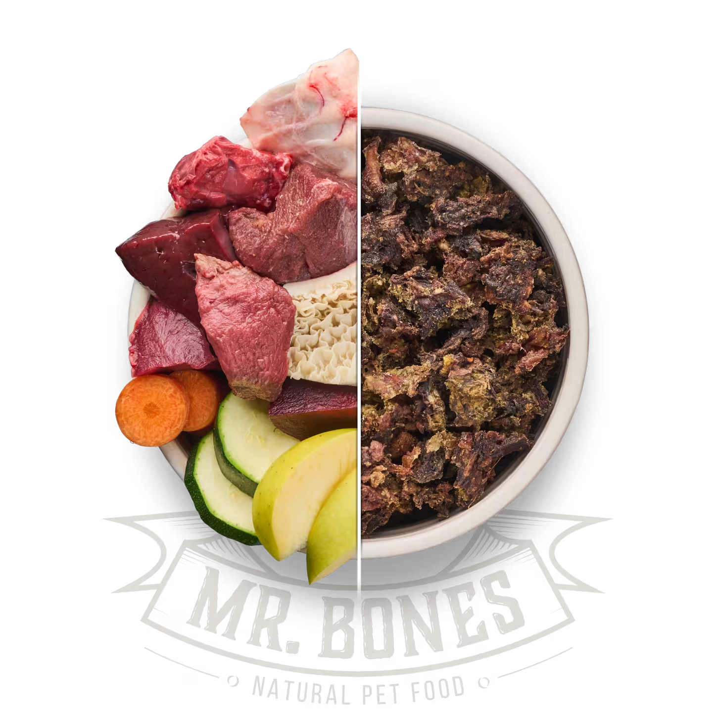 MR BONES Dry Barf Ciervo Comida deshidratada para perros