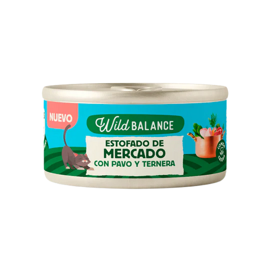 WILD BALANCE Lata Estofado de Mercado con Pavo y Ternera