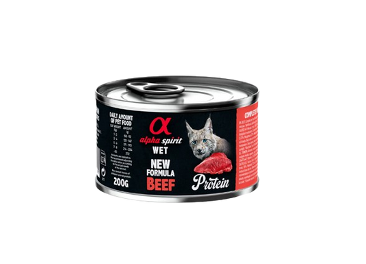 Las latas de Alpha Spirit para gatos de ternera son ideales para alergias o intolerancias porque son monoproteicas y sin cereales. 94% carne. Descubre nuestras ofertas y más productos en Shop Animal Spirit