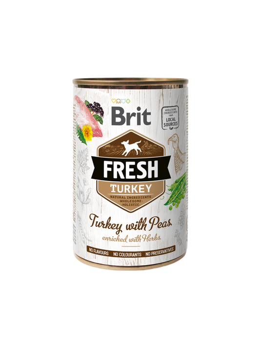 Brit Fresh Lata Pavo y guisantes 400g