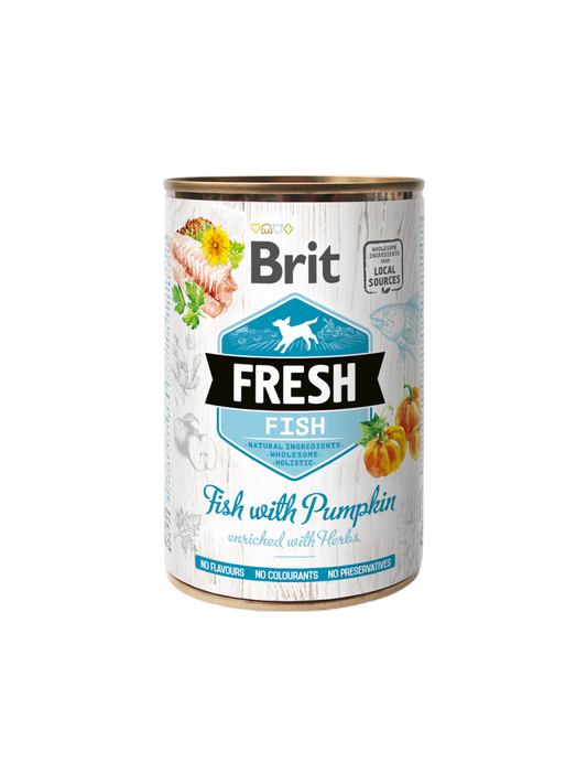 Brit Fresh Lata Pescado y Calabaza 400g