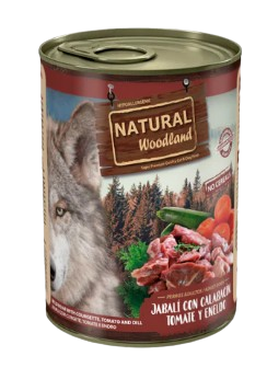 Las latas de Natural Woodland son ideales para perros adultos de cualquier raza y tamaño.&nbsp;  60% de carne. Baja en grasas y fácil de digerir. Ayuda a perder peso. Textura en paté. Sin cereales,. Shop Animal Spirit