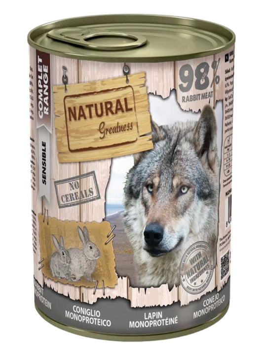 Lata Natural Greatness Conejo Monoproteica para perros