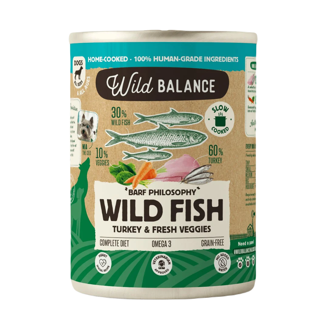 Wild Balance - Lata Pescado y Pavo Cocinado Menú Completo 400g