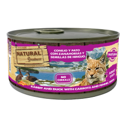 NATURAL GREATNESS Lata Conejo y Pato (light) para gatos