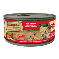 NATURAL GREATNESS Lata de Pollo con Manzana y Piña Kitten/Adulto para gatos