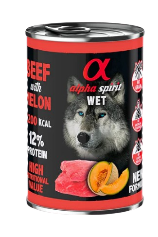 Las latas de Alpha Spirit de ternera con melón son ideales para perros con alergias o intolerancias al ser monoproteicas y sin cereales. Contienen un 93% de carne con múltiples beneficios. Descubre más productos de calidad en Shop Animal Spirit