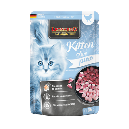 Leonardo Finest Selection Puro Ave Kitten para gatos