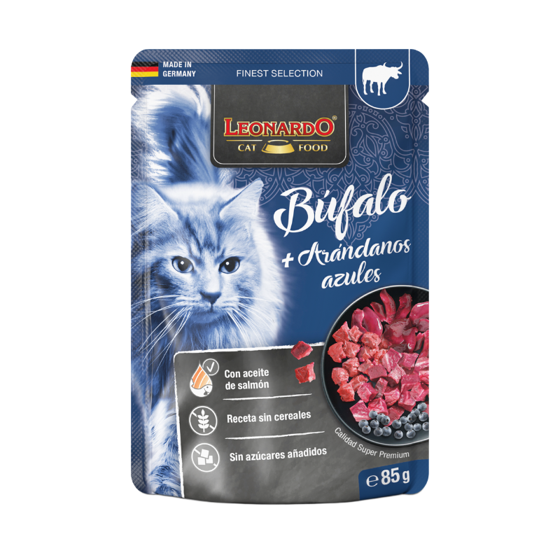 LEONARDO Finest Selection Búfalo y Arándanos para Gatos 