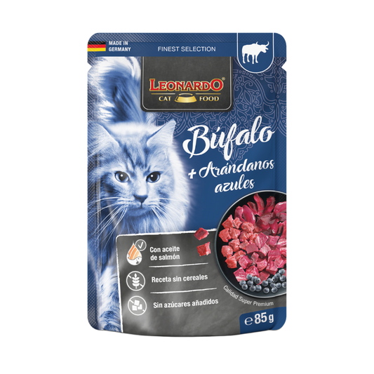 LEONARDO Finest Selection Búfalo y Arándanos para Gatos 
