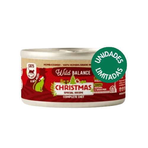 Las comida cocinada de Wild Balance especial menú de Navidad para gatos, cocinadas al vapor a fuego lento con trozos de ternera, pollo, cerdo y pato. 100% carne. Descubre más productos en Shop Animal Spirit