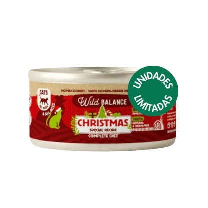 Las comida cocinada de Wild Balance especial menú de Navidad para gatos, cocinadas al vapor a fuego lento con trozos de ternera, pollo, cerdo y pato. 100% carne. Descubre más productos en Shop Animal Spirit