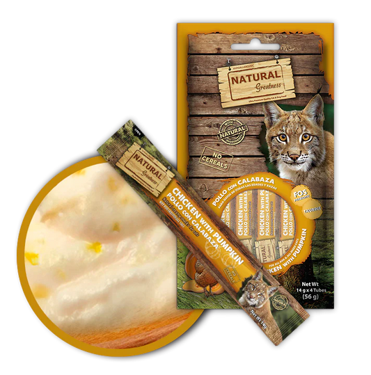 NATURAL GREATNESS Snack Cremoso Pollo con Calabaza - Digest Support para gatos