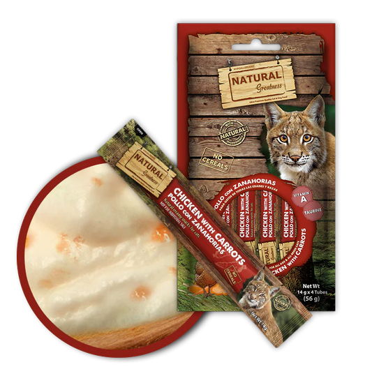 NATURAL GREATNESS Snack Cremoso Pollo con zanahoria - Vision support para gatos