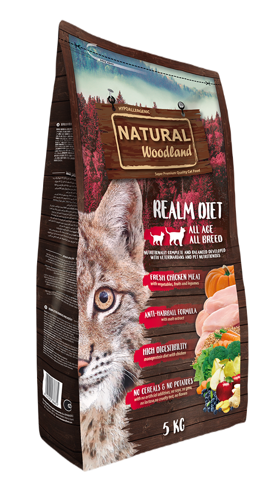 Natural Woodland - Realm Diet Kitten/Adultos 5kg